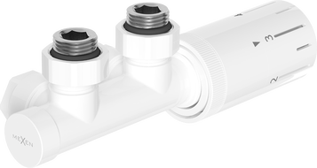 Mexen G05 termostatinio reguliavimo kampinis komplektas, Duplex, DN50, baltas - W907-958-20