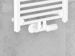 Mexen G05 termostatinio reguliavimo kampinis komplektas, Duplex, DN50, baltas - W907-958-20