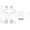 Mexen G05 termostatinis kampinis/tiesus rinkinys, Duplex, DN50, baltas - W908-958-20