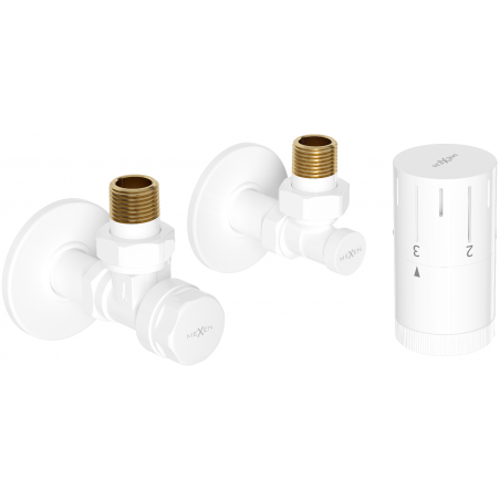 Mexen G05 kampinis termostatinis komplektas su maskavimo elementu R, baltas - W901-958-904-20