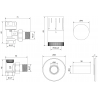 Mexen G05 kampinis termostatinis komplektas su maskuotė R, auksinis - W901-958-904-50