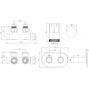Mexen G05 termostatinis kampinis komplektas su dangteliu R, Duplex, DN50, baltas - W907-958-905-20