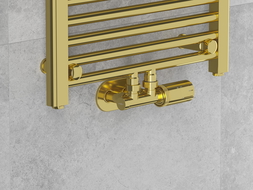 Mexen G05 termostatinis kampinis komplektas su danga R, Duplex, DN50, auksinis - W907-958-905-50