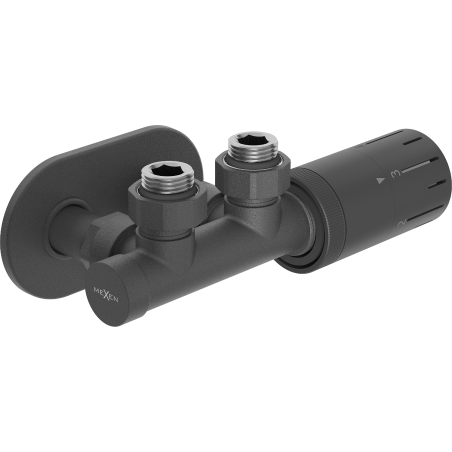 Mexen G05 kampinis termostatinis rinkinys su maskuotėmis R, Duplex, DN50, antracitas - W907-958-905-66