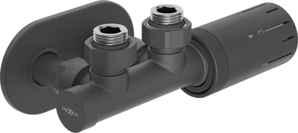 Mexen G05 kampinis termostatinis rinkinys su maskuotėmis R, Duplex, DN50, antracitas - W907-958-905-66