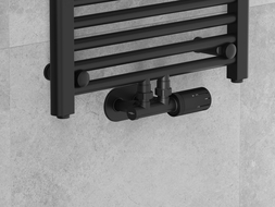 Mexen G05 termostatinio kampinio komplektas su dangteliu R, Duplex, DN50, juodas - W907-958-905-70
