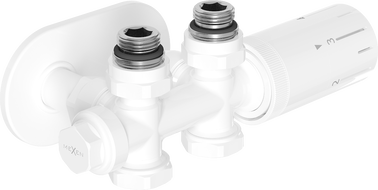 Mexen G05 termostatinio rinkinio su apdaila kampinis/tiesus R, Duplex, DN50, baltas - W908-958-905-20