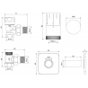 Mexen G05 kampinis termostatinis komplektas su S dangteliu, chromuotas - W901-958-909-01