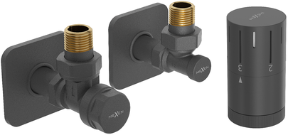 Mexen G05 termostatinis kampinis komplektas su S danga, antracitas - W901-958-909-66