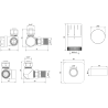 Mexen G05 termostatinis rinkinys su atraminiu dangčiu S, chromas - W903-958-909-01