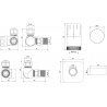 Mexen G05 termostatinis rinkinio su maskavimo S, baltas - W903-958-909-20