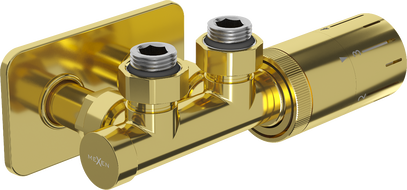 Mexen G05 termostatinio kampo rinkinys su S maskuote, Duplex, DN50, auksinis - W907-958-910-50
