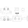 Mexen G05 termostatinis siaurinamas komplektas su apdaila S, Duplex, DN50, antracitas - W907-958-910-66