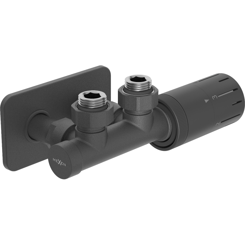 Mexen G05 termostatinis siaurinamas komplektas su apdaila S, Duplex, DN50, antracitas - W907-958-910-66