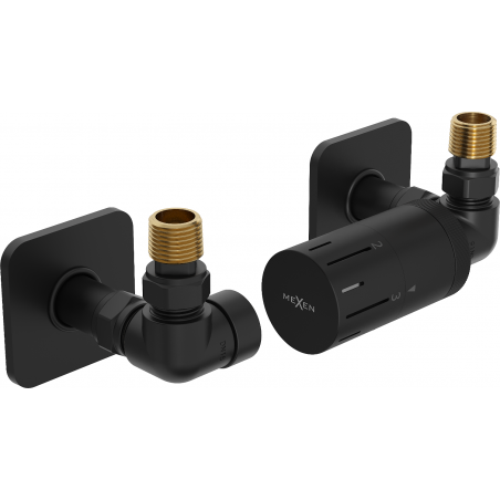 Mexen G05 termostatinis kampinis rinkinys su danga S, juodas - W903-958-909-70