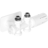 Mexen G05 termostatinio rinkinio kampinis/tiesus su masku S, Duplex, DN50, baltas - W908-958-910-20