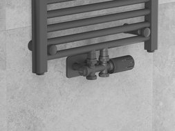 Mexen G05 termostatinis kampinis/tiesus su dangteliu S, Duplex, DN50, antracitas - W908-958-910-66