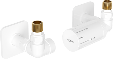 Mexen G05 ašinė termostatinė komplektas su S dangteliu, baltas - W903-958-909-20
