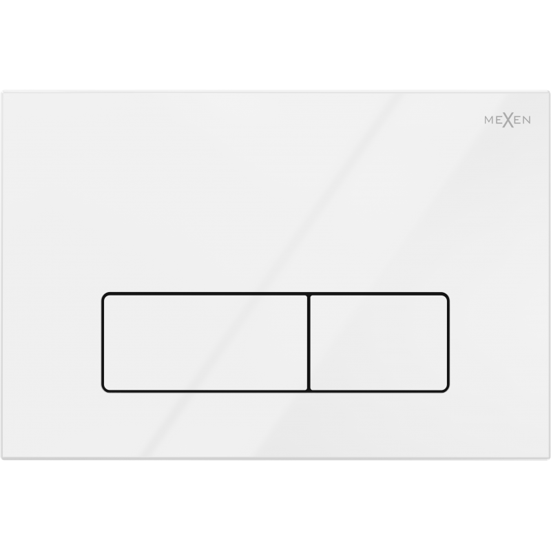 Mexen Fenix 13 plonas nuleidimo mygtukas, blizgus baltas - 601300