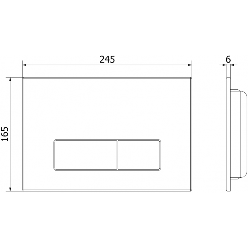 Mexen Fenix 13 plonas nuleidimo mygtukas, matinis chromas - 601302