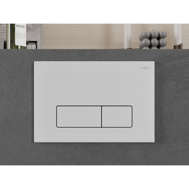 Mexen Fenix 13 plonas nuleidimo mygtukas, baltas matinės spalvos - 601320