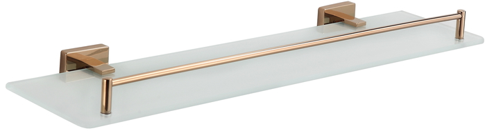 Mexen Arno kabančioji stiklinė lentyna, rožinis auksas - 7020737-60