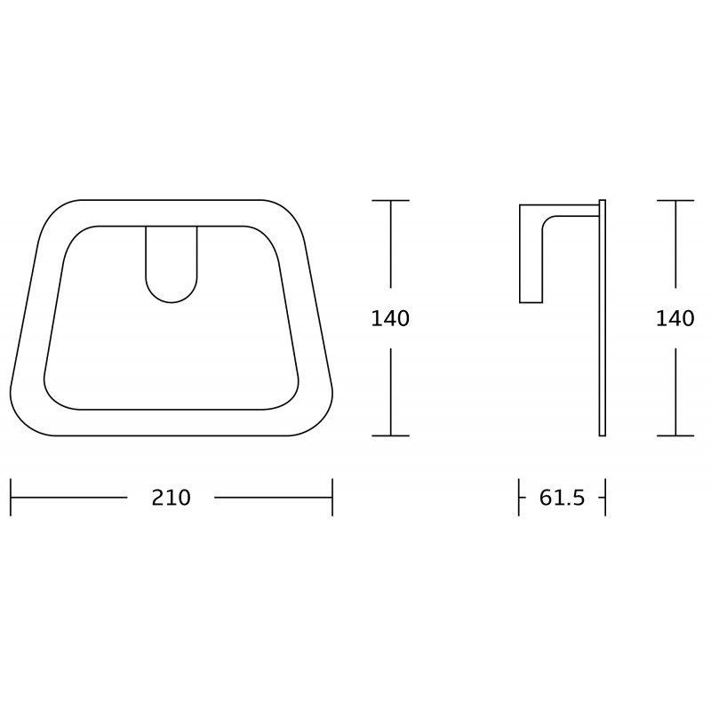 Mexen Lea rankšluosčių laikiklis, juodas - 7026032-70