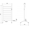 Mexen Oso elektrinis radiatorius 2-in-1 stovintis 910 x 500 mm, 200 W, juodas - W304-0910-500-00-70