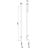 Mexen Pino elektrinis radiatorius su rankšluosčių laikikliais 1405 x 32 mm, 75 W, baltas - W301-1405-032-00-20