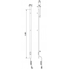 Mexen Pino elektrinis rankšluosčių džiovintuvas su kabliukais 1405 x 32 mm, 75 W, juodas - W301-1405-032-00-70