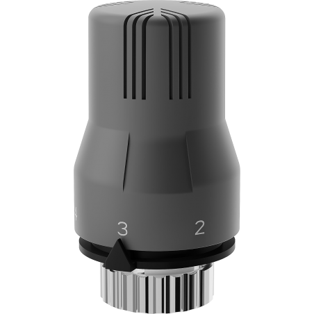 Mexen Uni-G termostatinė radiatoriaus galvutė, antracito spalvos - W908-002-66