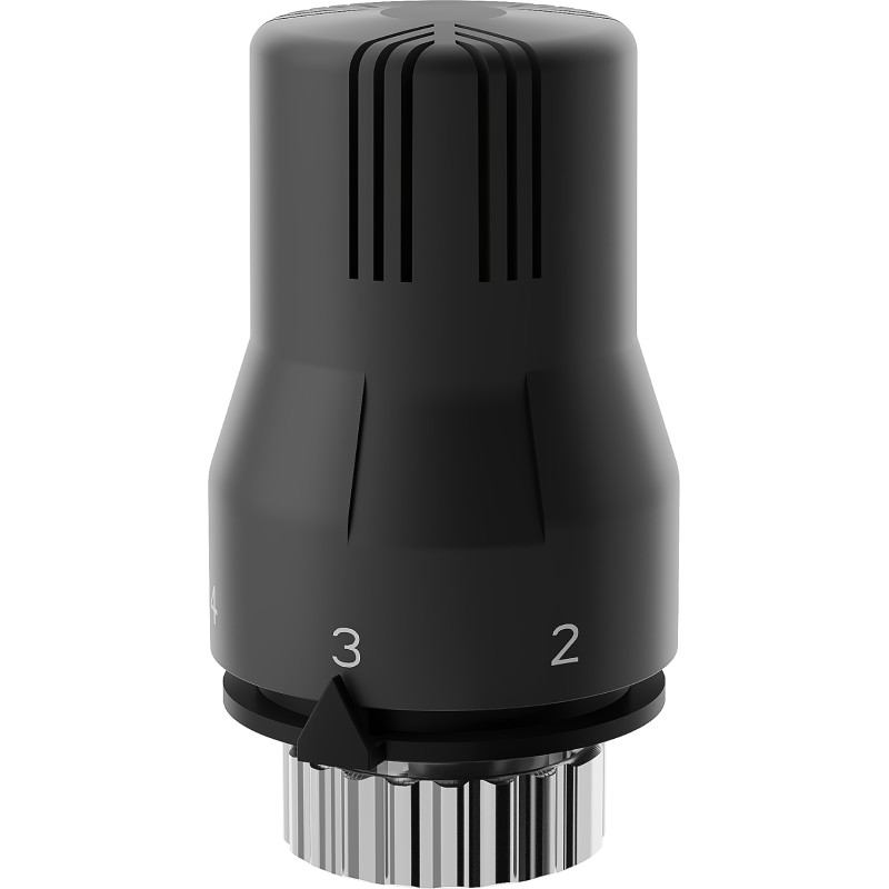 Mexen Uni-G juoda termostatinė radiatoriaus galvutė - W908-002-70