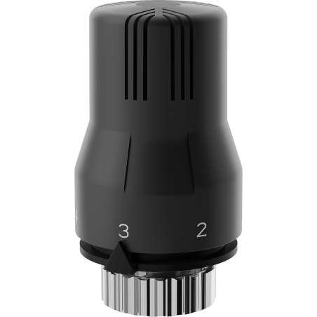 Mexen Uni-G juoda termostatinė radiatoriaus galvutė - W908-002-70