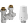 Mexen G01 termostatinis dviejų vamzdžių DN50 komplektas, tiesus 1/2"x16 mm, nikelis - W912-016-918-01