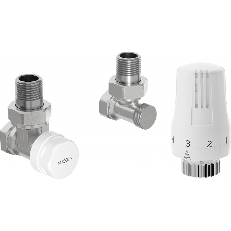 Mexen G01 termostatiniam rinkinys kampinis, nikelis - W913-012-918-01