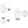 Mexen G03 kampinis termostatinis rinkinys, nikeliuotas - W913-012-938-01