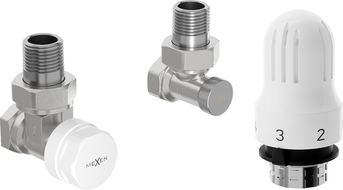 Mexen G04 kampinis termostatinis komplektas, nikelis - W913-012-948-01