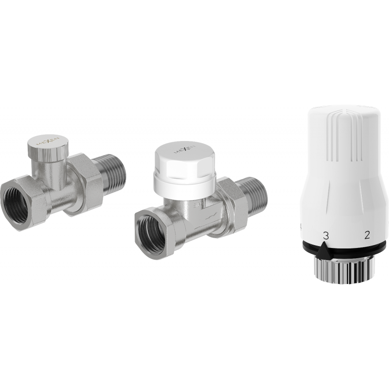 Mexen G02 tiesios, nikelio termostatinis rinkinys - W914-012-928-01