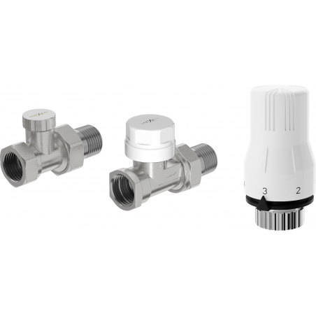 Mexen G02 tiesios, nikelio termostatinis rinkinys - W914-012-928-01