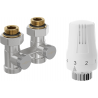 Mexen G01 termostatinis dviejų vamzdžių DN50 komplektas, tiesus 1/2"x3/4", nikelis - W912-012-918-01