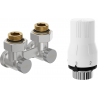 Mexen G02 dvigubų vamzdžių termostatinis komplektas DN50, kampinis 1/2"x3/4", nikelis - W911-012-928-01
