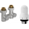 Mexen G04 termostatinės vožtuvų rinkinys dviem vamzdžiams DN50, tiesus 1/2"x3/4", nikelis - W912-012-948-01