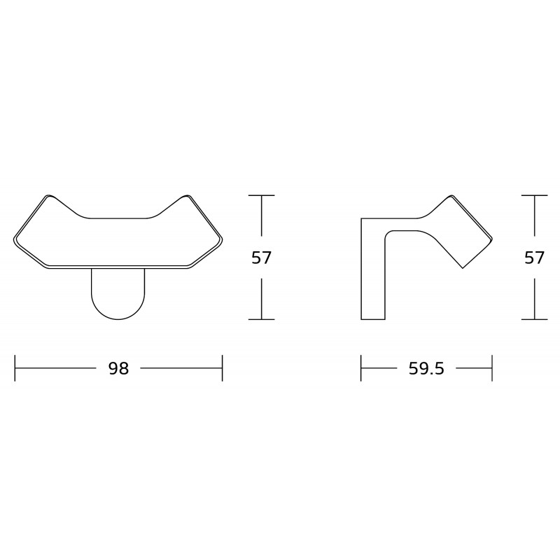 Mexen Lea dvejopas rankšluosčių kabliukas, auksinis - 7026035-50