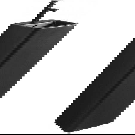 Mexen Otra laisvai stovintis praustuvas 40 x 40 cm, juodas matinis - 26034070