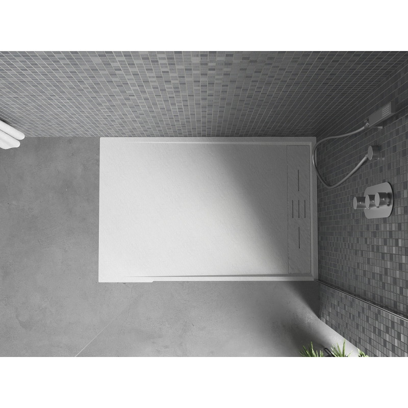 Mexen Amon Stačiakampis dušo padėklas SMC 100 x 70 cm, baltas - 4F107010