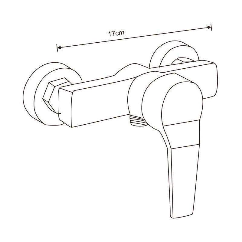 Mexen Caro dušo maišytuvas, juodas - 746640-70