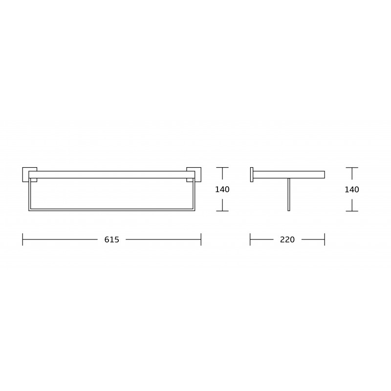 Mexen Vox rankšluosčių lentyna, juoda - 707020-70