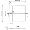 Mexen Amon kvadratinis dušo padėklas SMC 90 x 90 cm, juodas - 4F709090