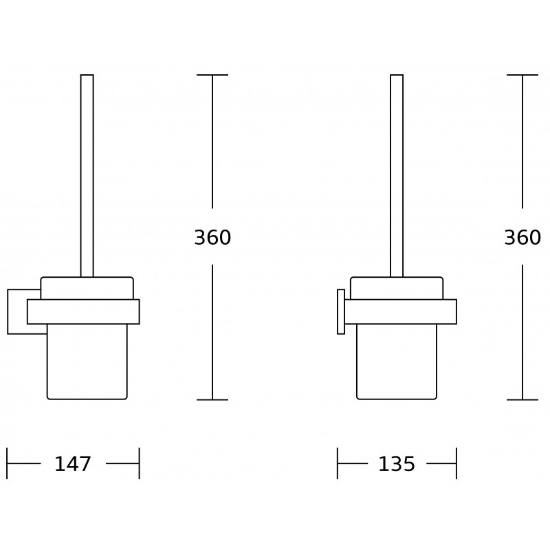 Mexen Vox tualetinis šepetys, auksinis - 707050-55