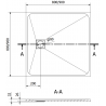 Mexen Bert kvadratinė dušo padėklas SMC 80 x 80 cm, pilka - 4K618080